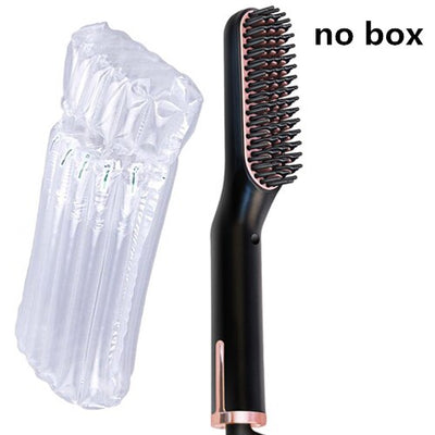 One-Step Hair Dryer & Volumizer Hot Air Brush Hot Air Curling/Electric Beard Hair Brush Straightener Tangle Comb Iron Hair Care